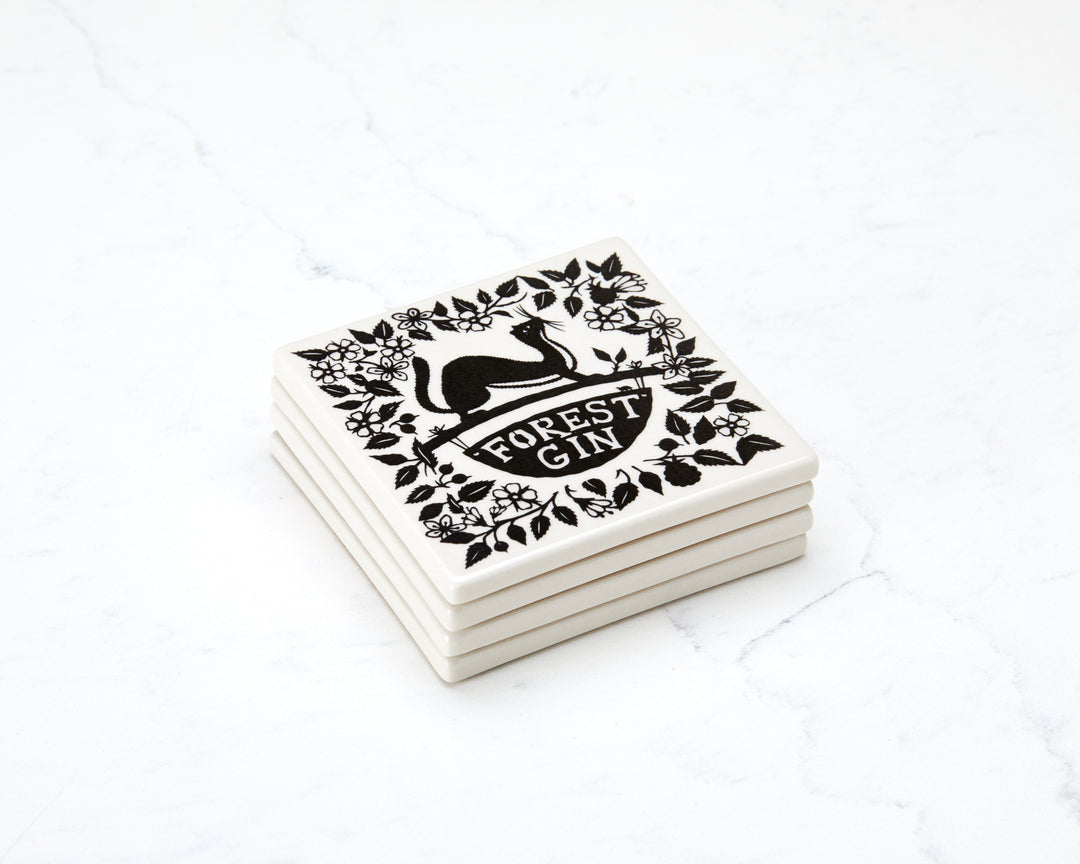 Forest Distillery Ceramic Coasters - Pack of 4
