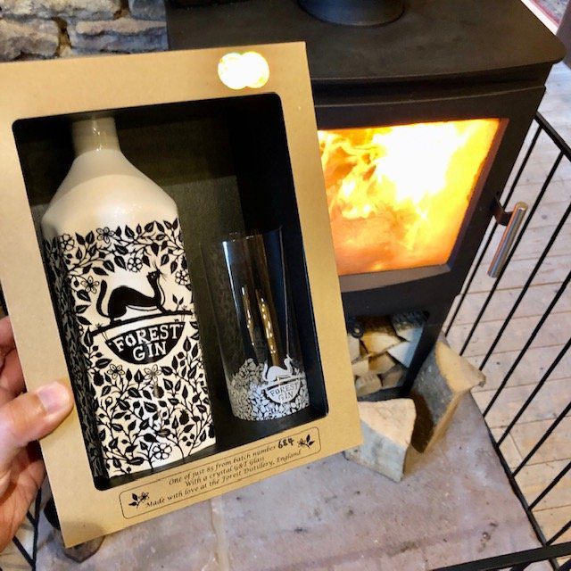 Forest Distillery London Gin Gift Box - 70cl Porcelain Bottle &amp; Etched Glass