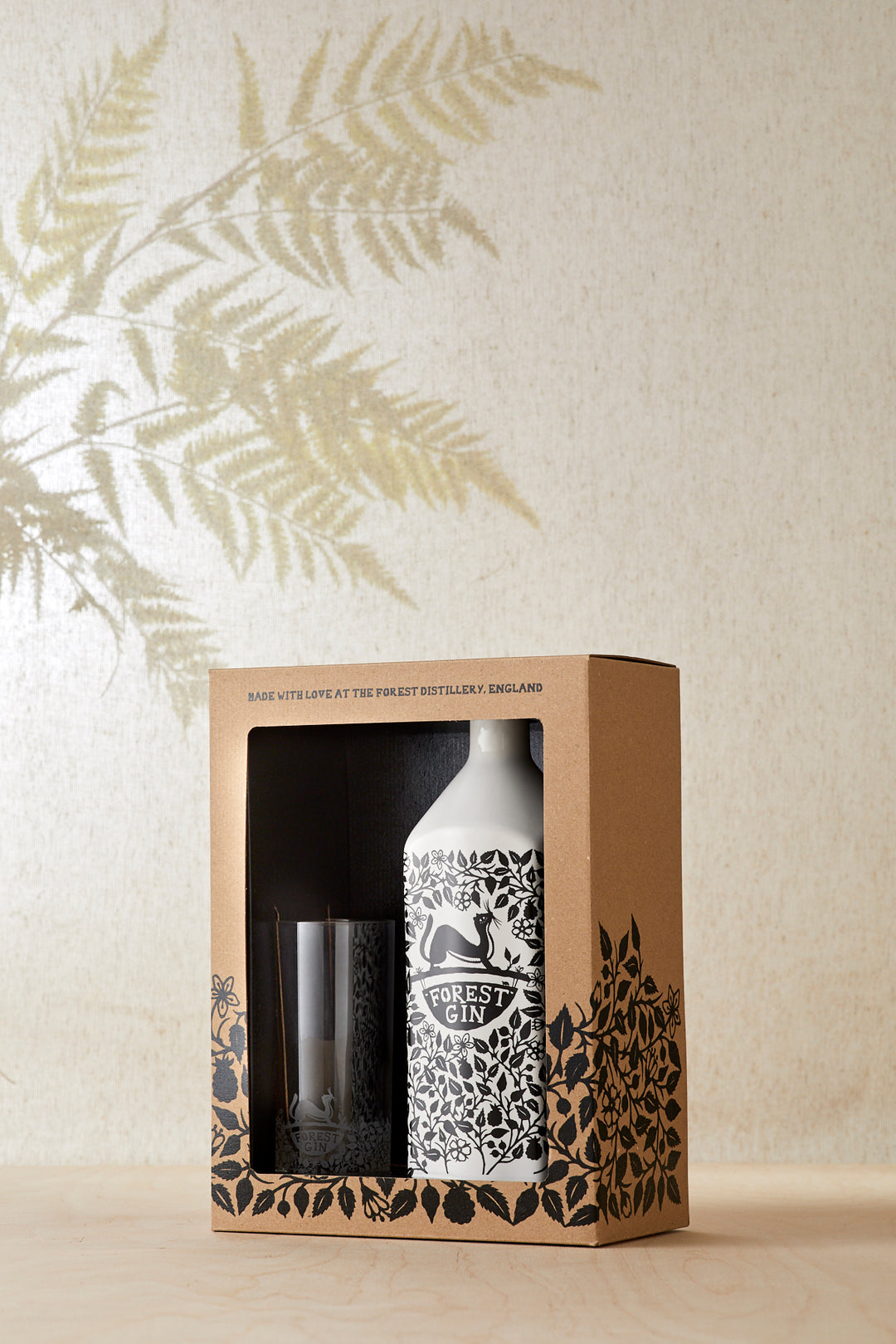 Forest Distillery London Gin Gift Box - 70cl Porcelain Bottle &amp; Etched Glass
