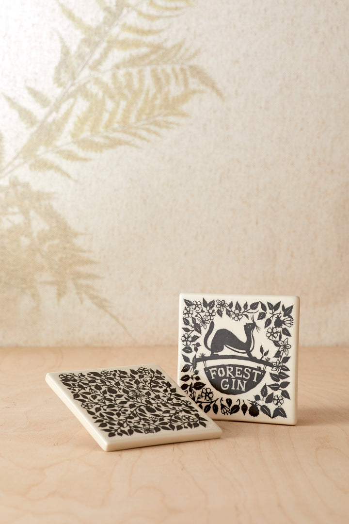 Forest Distillery Ceramic Coasters - Pack of 4