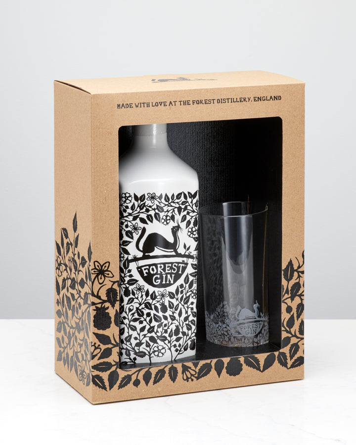 Forest Distillery London Gin Gift Box - 70cl Porcelain Bottle &amp; Etched Glass